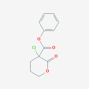 molecular formula C12H11ClO4 B14550010 Phenyl 3-chloro-2-oxooxane-3-carboxylate CAS No. 62149-74-0