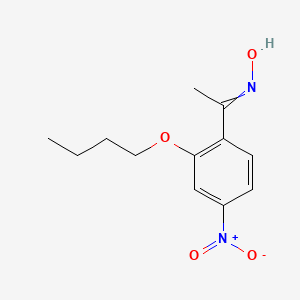 molecular formula C12H16N2O4 B14550043 N-[1-(2-Butoxy-4-nitrophenyl)ethylidene]hydroxylamine CAS No. 61718-48-7