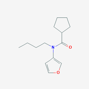 molecular formula C14H21NO2 B14550091 N-Butyl-N-(furan-3-yl)cyclopentanecarboxamide CAS No. 62187-68-2