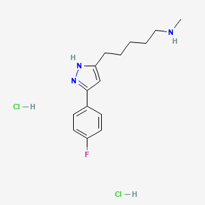 {5-[3-(4-fluorophenyl)-1H-pyrazol-5-yl]pentyl}(methyl)amine dihydrochloride