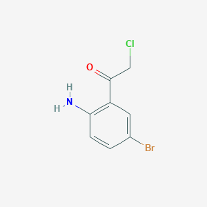 molecular formula C8H7BrClNO B14550115 Ethanone, 1-(2-amino-5-bromophenyl)-2-chloro- CAS No. 61871-82-7