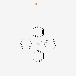 molecular formula C28H28BrSb B14550125 Tetrakis(4-methylphenyl)stibanium bromide CAS No. 61705-01-9
