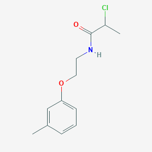 molecular formula C12H16ClNO2 B1455016 2-chloro-N-[2-(3-methylphenoxy)ethyl]propanamide CAS No. 1209073-17-5