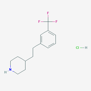 molecular formula C14H19ClF3N B1455018 4-{2-[3-(Trifluoromethyl)phenyl]ethyl}piperidine hydrochloride CAS No. 148135-95-9