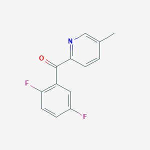 molecular formula C13H9F2NO B1455022 2-(2,5-Difluorobenzoyl)-5-methylpyridine CAS No. 1187164-75-5