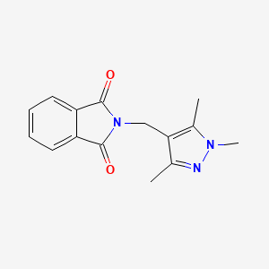 molecular formula C15H15N3O2 B1455026 2-((1,3,5-Trimethyl-1H-pyrazol-4-yl)methyl)isoindoline-1,3-dione CAS No. 50699-17-7