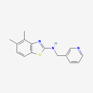 molecular formula C15H15N3S B1455029 4,5-dimethyl-N-(pyridin-3-ylmethyl)-1,3-benzothiazol-2-amine CAS No. 1105192-44-6