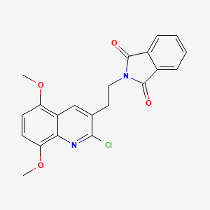 molecular formula C21H17ClN2O4 B1455030 2-[2-(2-Chloro-5,8-dimethoxyquinolin-3-yl)ethyl]isoindole-1,3-dione CAS No. 1105193-56-3