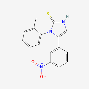 molecular formula C16H13N3O2S B1455031 1-(2-methylphenyl)-5-(3-nitrophenyl)-1H-imidazole-2-thiol CAS No. 1105189-33-0
