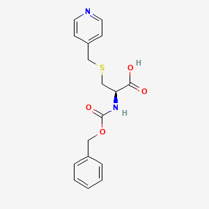 molecular formula C17H18N2O4S B14550329 N-[(Benzyloxy)carbonyl]-S-[(pyridin-4-yl)methyl]-L-cysteine CAS No. 62130-75-0