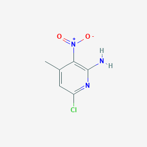 molecular formula C6H6ClN3O2 B1455043 6-Chloro-4-methyl-3-nitropyridin-2-amine CAS No. 863878-22-2