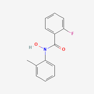 molecular formula C14H12FNO2 B14550476 Benzamide, 2-fluoro-N-hydroxy-N-(2-methylphenyl)- CAS No. 62063-95-0