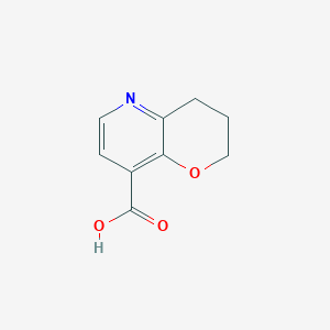 molecular formula C9H9NO3 B1455048 3,4-dihydro-2H-pyrano[3,2-b]pyridine-8-carboxylic acid CAS No. 1364917-22-5