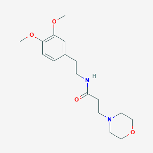 molecular formula C17H26N2O4 B14550492 N-[2-(3,4-Dimethoxyphenyl)ethyl]-3-(morpholin-4-yl)propanamide CAS No. 61999-72-2