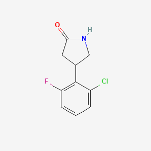 molecular formula C10H9ClFNO B1455050 4-(2-Chloro-6-fluorophenyl)pyrrolidin-2-one CAS No. 60610-98-2
