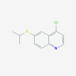 molecular formula C12H12ClNS B1455055 4-Chloro-6-(isopropylthio)quinoline CAS No. 1912423-48-3