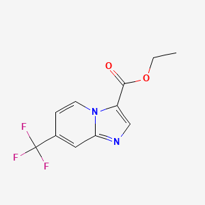 molecular formula C11H9F3N2O2 B1455056 Ethyl 7-(trifluoromethyl)imidazo[1,2-a]pyridine-3-carboxylate CAS No. 1397206-76-6