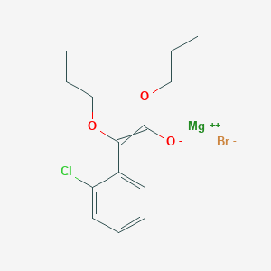 molecular formula C14H18BrClMgO3 B14550566 Magnesium bromide (2-chlorophenyl)(propoxy)(propoxycarbonyl)methanide (1/1/1) CAS No. 62123-92-6