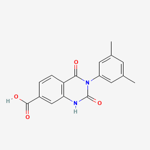 molecular formula C17H14N2O4 B1455057 3-(3,5-二甲基苯基)-2,4-二氧代-1,2,3,4-四氢喹唑啉-7-羧酸 CAS No. 1370594-84-5