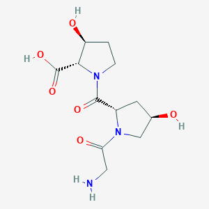 molecular formula C12H19N3O6 B14550593 Glycyl-(4R)-4-hydroxy-L-prolyl-(3S)-3-hydroxy-L-proline CAS No. 62147-19-7
