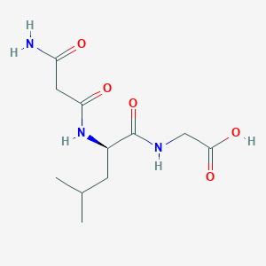 molecular formula C11H19N3O5 B14550609 N-(3-Amino-3-oxopropanoyl)-D-leucylglycine CAS No. 62188-66-3