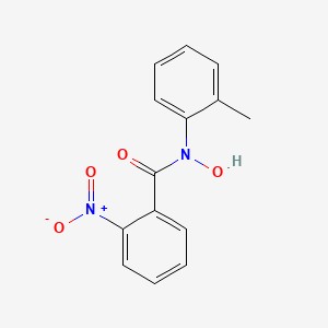 molecular formula C14H12N2O4 B14550615 Benzamide, N-hydroxy-N-(2-methylphenyl)-2-nitro- CAS No. 62064-01-1