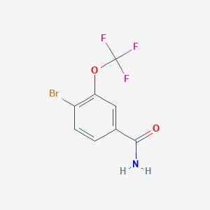 molecular formula C8H5BrF3NO2 B1455063 4-Bromo-3-(trifluoromethoxy)benzamide CAS No. 1403330-28-8