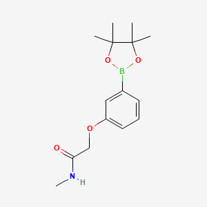 molecular formula C15H22BNO4 B1455072 N-methyl-2-(3-(4,4,5,5-tetramethyl-1,3,2-dioxaborolan-2-yl)phenoxy)acetamide CAS No. 1415793-73-5