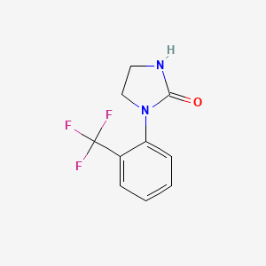 molecular formula C10H9F3N2O B1455076 1-[2-(Trifluoromethyl)phenyl]imidazolidin-2-one CAS No. 1550068-19-3