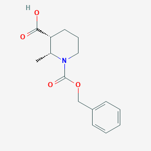 molecular formula C15H19NO4 B1455078 (2R,3R)-1-Cbz-2-methylpiperidine-3-carboxylic Acid CAS No. 1187933-24-9