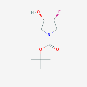 molecular formula C9H16FNO3 B1455080 (3R,4S)-1-Boc-3-fluoro-4-hydroxypyrrolidine CAS No. 1174020-49-5