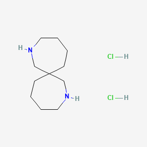 molecular formula C11H24Cl2N2 B1455083 2,9-Diazaspiro[6.6]tridecane dihydrochloride CAS No. 1160801-01-3