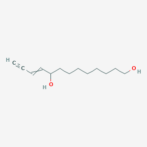 molecular formula C13H22O2 B14550845 Tridec-10-en-12-yne-1,9-diol CAS No. 61671-16-7