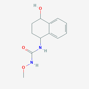molecular formula C12H16N2O3 B14550916 N-(4-Hydroxy-1,2,3,4-tetrahydronaphthalen-1-yl)-N'-methoxyurea CAS No. 62089-87-6