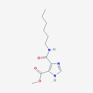 molecular formula C12H19N3O3 B14550925 methyl 4-(hexylcarbamoyl)-1H-imidazole-5-carboxylate CAS No. 62255-10-1