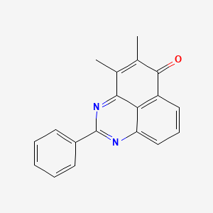 molecular formula C19H14N2O B14550962 4,5-Dimethyl-2-phenyl-6H-perimidin-6-one CAS No. 61735-73-7