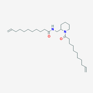 molecular formula C28H50N2O2 B14550996 N-{[1-(Undec-10-enoyl)piperidin-2-YL]methyl}undec-10-enamide CAS No. 61797-90-8