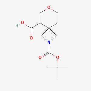 molecular formula C13H21NO5 B1455102 2-(tert-Butoxycarbonyl)-7-oxa-2-azaspiro[3.5]nonane-5-carboxylic acid CAS No. 1251009-59-2