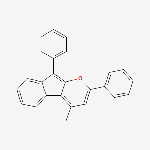 molecular formula C25H18O B14551021 4-Methyl-2,9-diphenylindeno[2,1-B]pyran CAS No. 62095-93-6