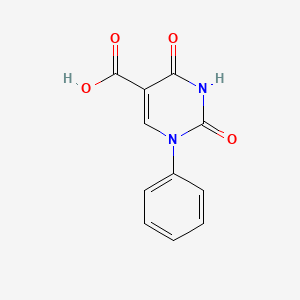 molecular formula C11H8N2O4 B1455103 2,4-二氧代-1-苯基-1,2,3,4-四氢嘧啶-5-甲酸 CAS No. 14383-40-5