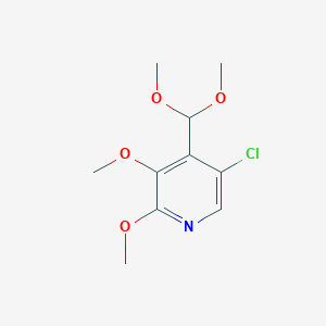 molecular formula C10H14ClNO4 B1455107 5-Chloro-4-(dimethoxymethyl)-2,3-dimethoxypyridine CAS No. 1305324-79-1