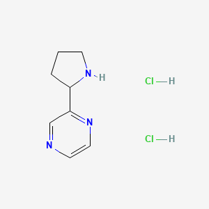 molecular formula C8H13Cl2N3 B1455109 2-Pyrrolidin-2-yl-pyrazine dihydrochloride CAS No. 1361116-60-0
