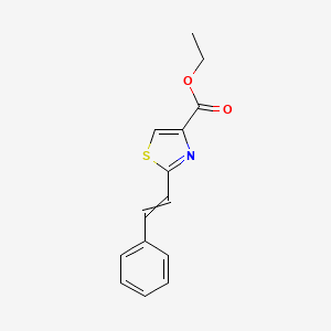 molecular formula C14H13NO2S B14551099 Ethyl 2-(2-phenylethenyl)-1,3-thiazole-4-carboxylate CAS No. 61785-90-8