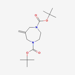 molecular formula C16H28N2O4 B1455110 Di-tert-butyl 6-methylene-1,4-diazepane-1,4-dicarboxylate CAS No. 1373029-10-7
