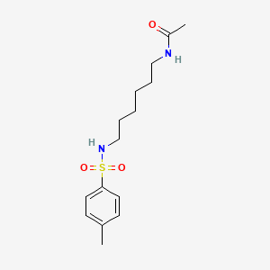 molecular formula C15H24N2O3S B14551108 N-{6-[(4-Methylbenzene-1-sulfonyl)amino]hexyl}acetamide CAS No. 62110-13-8