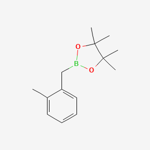 molecular formula C14H21BO2 B1455113 4,4,5,5-Tetramethyl-2-(2-methylbenzyl)-1,3,2-dioxaborolane CAS No. 390381-02-9
