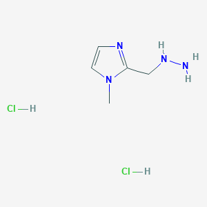 molecular formula C5H12Cl2N4 B1455114 2-(Hydrazinylmethyl)-1-methyl-1H-imidazole dihydrochloride CAS No. 1391732-75-4