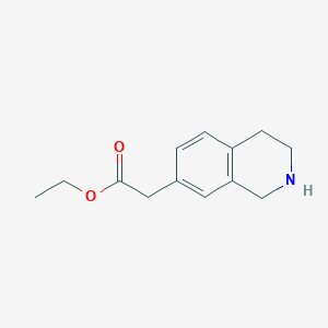 molecular formula C13H17NO2 B1455118 (1,2,3,4-Tetrahydro-isoquinolin-7-yl)-acetic acid ethyl ester CAS No. 181769-70-0
