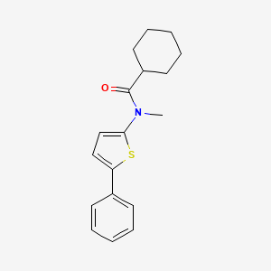 molecular formula C18H21NOS B14551184 N-Methyl-N-(5-phenylthiophen-2-yl)cyclohexanecarboxamide CAS No. 62188-03-8