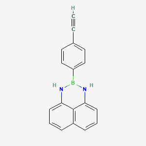 molecular formula C18H13BN2 B1455121 2-(4-Ethynylphenyl)-2,3-dihydro-1H-naphtho[1,8-de][1,3,2]diazaborinine CAS No. 2301919-15-1